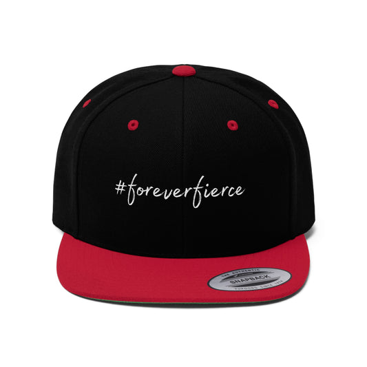Fierce Unisex Flat Bill Hat (black/red)